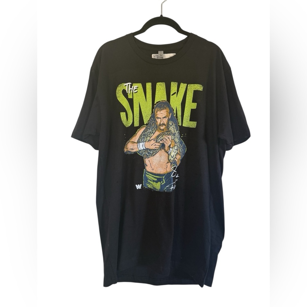 NEW-WWE Jake 'The Snake' Roberts T-Shirt- Printed Graphic Tee-Next Level Apparel